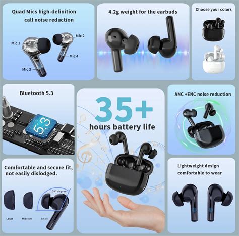 Hwd Original A60 Pro Tws Earbuds In Ear Earphone Active Noise