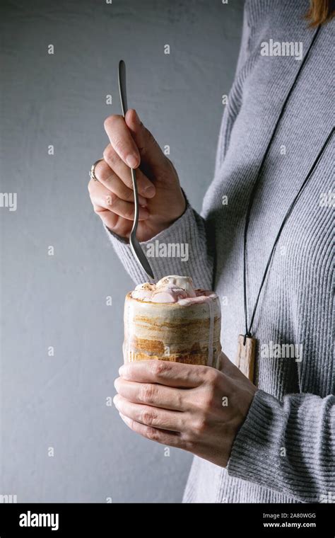 Hot Chocolate With Marshmallow Stock Photo Alamy