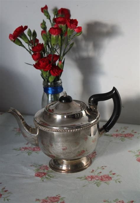 Silver Plated Teapot In The English Traditional Style C1950s Etsy