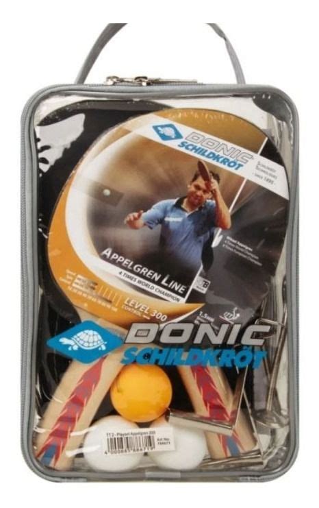 Kit Ping Pong Donic Appelgren 300 2 Player Rede Completo No Treino