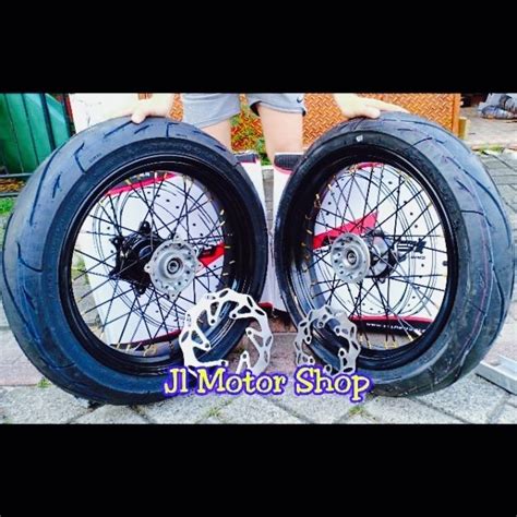 Jual Sepaket Velg Tromol Set Jari Supermoto Super Moto Klx D