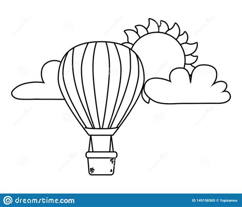 Detail Hot Air Balloon Clipart Black And White Koleksi Nomer 38