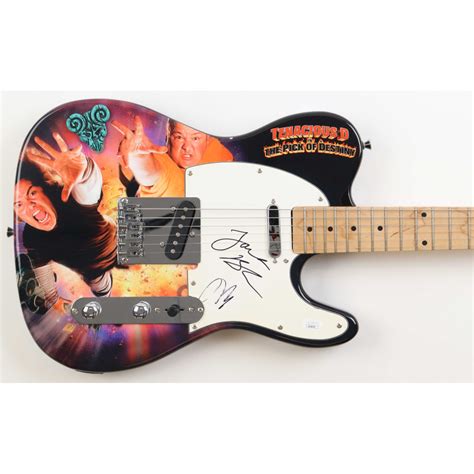 Jack Black And Kyle Gass Signed Tenacious D 39 Electric Guitar Jsa See Description