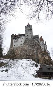 Bran Castle Draculas Castle Winter Background Stock Photo 1592898016 ...