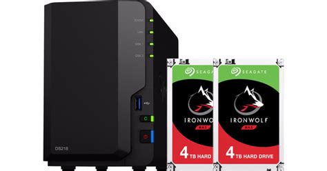 Synology DS218 Met 2x Seagate IronWolf 4 TB Harde Schijf Coolblue