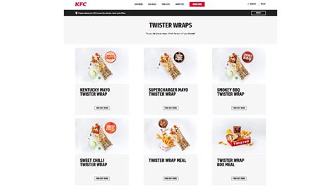 KFC Twister Wraps Menu Prices Ireland 2024