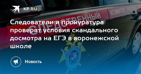 Следователи и прокуратура проверят условия скандального досмотра на ЕГЭ в воронежской школе Kp Ru