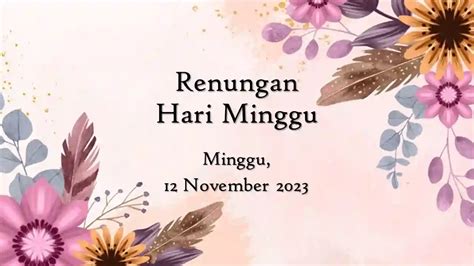 Renungan Harian Katolik November Bacaan Injil