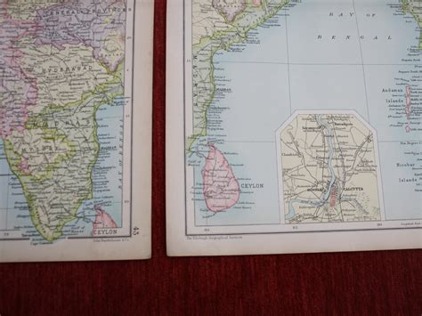 Two Maps of India Eastern & Western India From Cassell's Atlas, 1910 ...