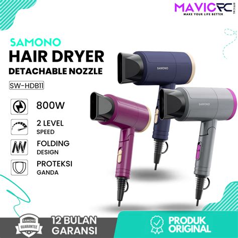 Jual SAMONO SW HDB11 Hair Dryer 800 Watt Pengering Rambut Dapat Dilipat