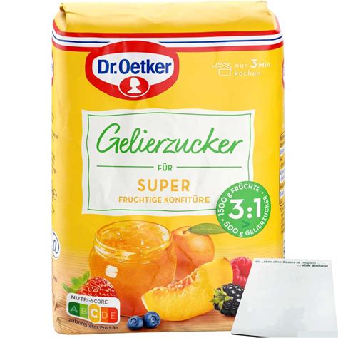 Dr Oetker Gelierzucker 3 1 für Super fruchtige Konfitüre 500g Packung