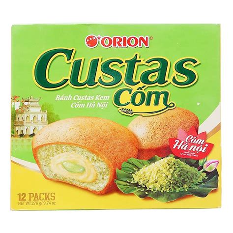 Bánh bông lan Custas Orion nhân kem sữa 12 cái hộp 276g – Chuỗi Tạp Hóa ...