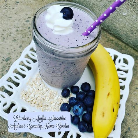 Blueberry Muffin Smoothie Andreas Country Home Cookin