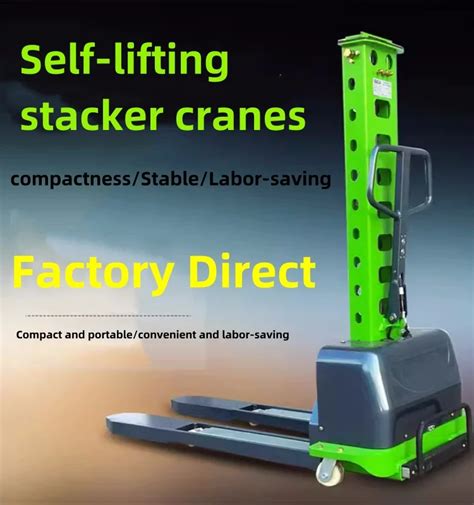 1 Ton Portable Electric Forklift Truck Full Electric Stacker Self