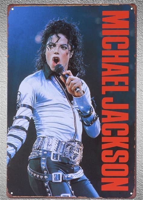 1 piece Michael Jackson Singer Celebrity Dancer sign Tin Plate Sign ...