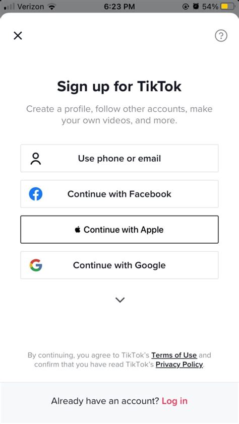 how to log into old account on tiktok