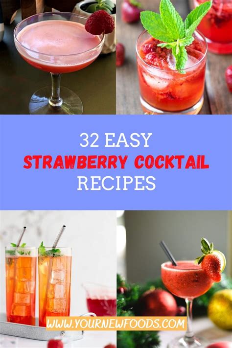 Easy Strawberry Cocktails Recipes Strawberry Cocktail Recipe