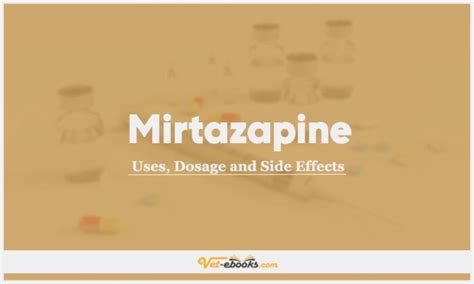 Mirtazapine Dose For Dogs & Cats | Vet Drugs List