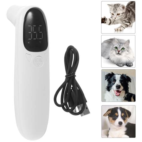 Cat & Dog Thermometer Non-Contact Rechargeable Pet Ear Thermometer ...