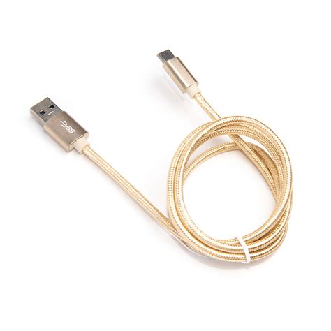 Шнур USB Type-C 3.1 - USB А 3.0, 1м (шт/шт), золотой, ATOM | Купить в ...