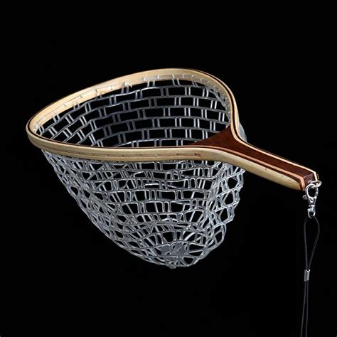 Fly Fishing Landing Net Wooden Handle Rubber/Nylon... – Grandado