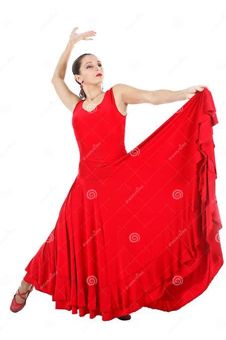 Flamenco Dancer In Red Dress Stock Image Image Of Dress Beautiful