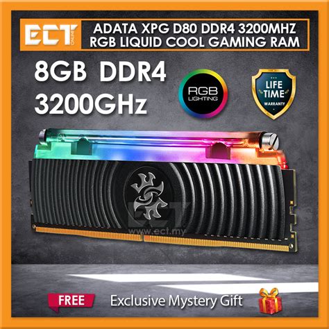 ADATA XPG D80 8GB DDR4 3200 RGB Liquid Cool Gaming RAM