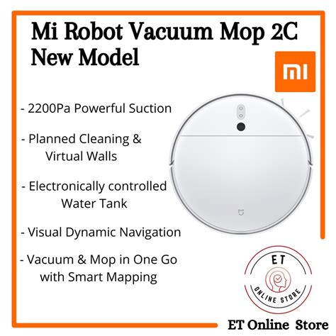 [New Model] Xiaomi Mi Robot Vacuum Mop 2C, 2 in 1 Vacuum and Mop ...