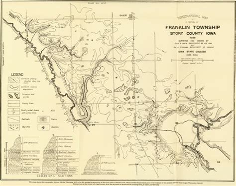 1898 Topographical Map of Franklin Township | Ames History Museum