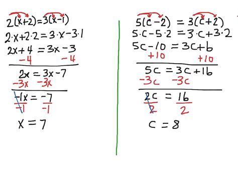 Solve Multi Step Equations Math Algebra Linear Equations 8th Grade