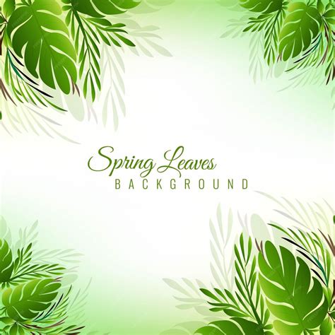 Free Vector Decorative Realistic Tropical Green Leaves Background