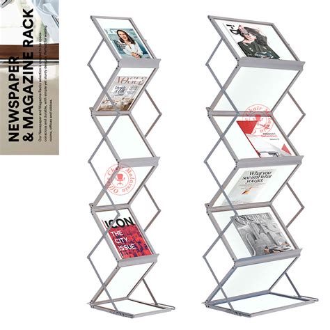 A4 Magazine Stand Magazine Rack Brochure Stand Foldable Acrylic