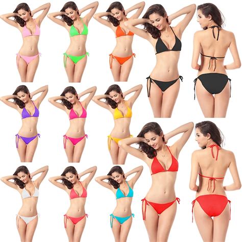 Women S Bandage Bikini Set Push Up Bra Swimsuit Swimwear Yf Two