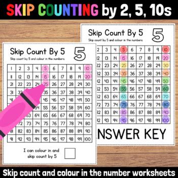 Skip Counting Charts Practice Worksheets Off