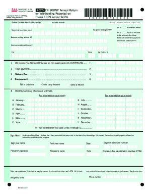 Fillable Online Otr Cfo Dc 2022 FR 900NP Instructionsotr Office Of