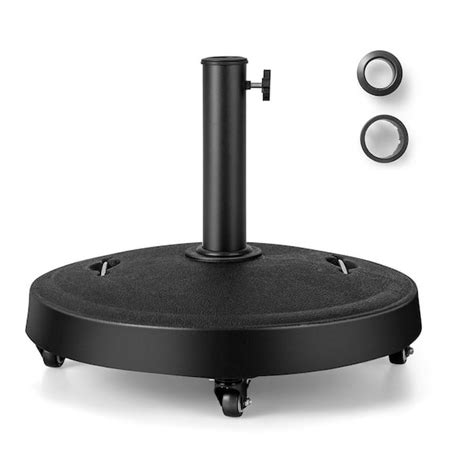 Gymax 51 Lbs 20 5 In Round Resin Patio Umbrella Base With Wheels