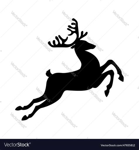 Running reindeer for santa sleigh Royalty Free Vector Image