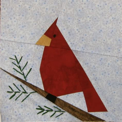 Cardinal Paper Pieced Block Pattern In PDF By Madebymarney On Etsy