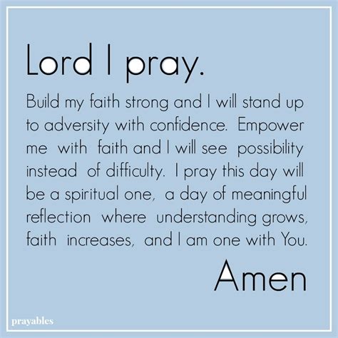 Prayer: Faith Increases - Prayables