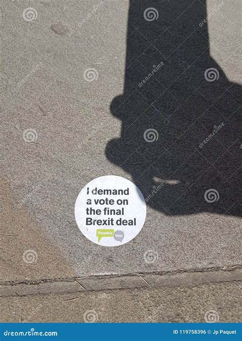 Anti Brexit Sticker Left In Parliament Square London Editorial Photo Image Of Central