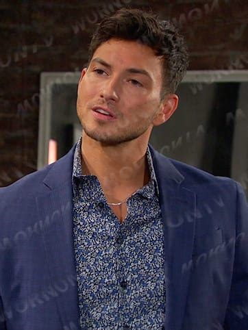 WornOnTV Alexs Blue Floral Shirt On Days Of Our Lives Robert Scott