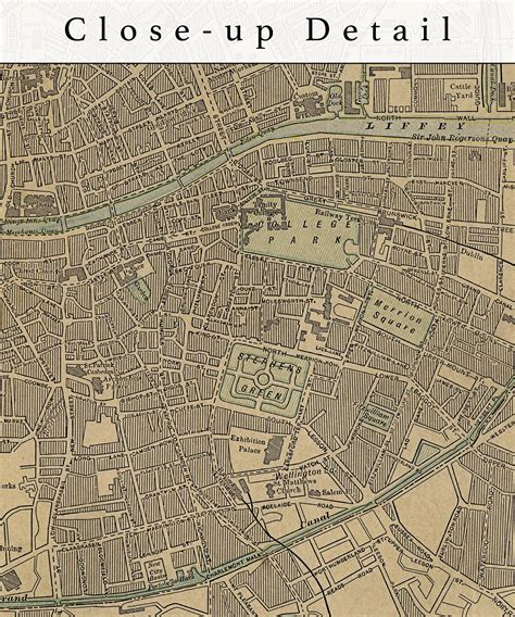 1901 Dublin Map Print Vintage Dublin Map Art Antique Map | Etsy