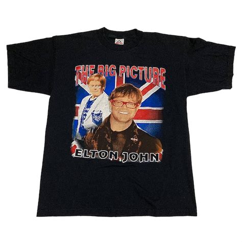 Vintage Elton John Tour T Shirt Etsy