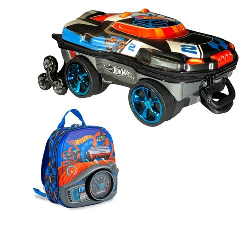 Kit Mochila Infantil Hot Wheels D Rodinhas E Lancheira Terrain