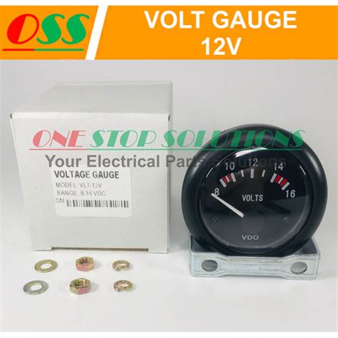 Jual VOLT GAUGE 12V VDO VTL 12V GAUGE METER VOLT VOLTAGE TEGANGAN