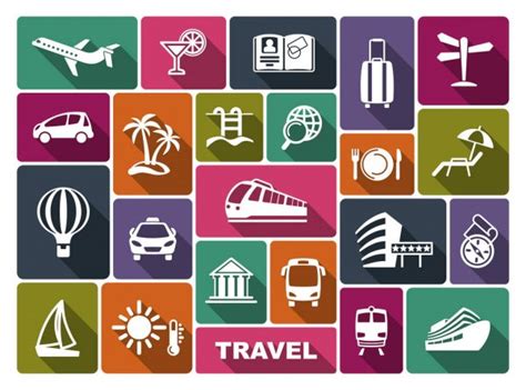 Symbols Of Travel — Stock Vector © Klava 31045727