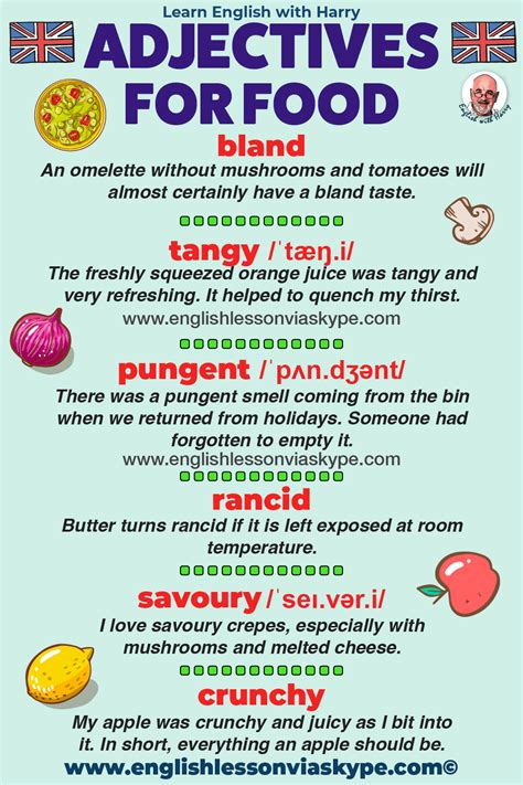 Adjectives To Describe Food In English • Advanced Vocabulary