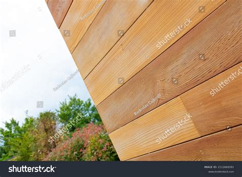 Western Red Cedar Cladding Wood Texture Stock Photo 2112669281