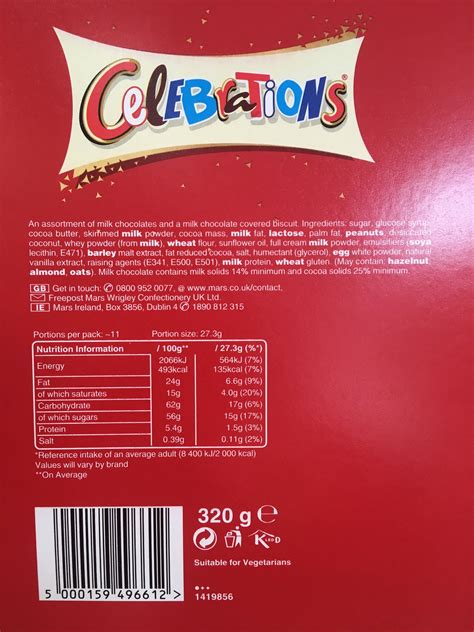 Celebrations Chocolates 320g And Low Price Foods Ltd