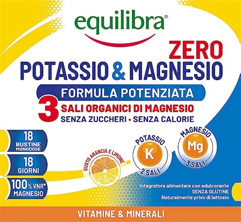 Equilibra Integratori Alimentari Potassio E Magnesio Zero 3 Formula Potenziata Integratore